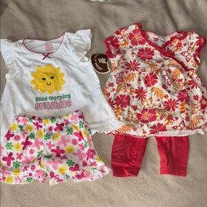 Child of Mine Floral and Sunshine Outfit Set